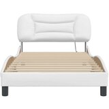  Okvir kreveta s LED svjetlima bijeli 100 x 200 cm umjetna koža | shoptok.hr