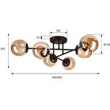  Plafonski luster MALENA 6xE14/5W/230V smeđa/dimljeno bež | Eponuda.com