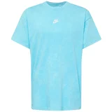 Nike Sportswear Majica 'CLUB' svetlo modra / bela