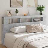 LED uzglavlje siva boja betona 200x18,5x103,5 cm | shoptok.hr