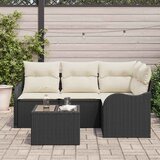  Sjedeća garnitura za vrt 5 pcs Crna poliratan | shoptok.hr