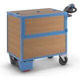 eurokraft pro zabojni voziček z električnim pogonom, stene iz mdf-plošč, s pokrovom, dxšxv 1430 x 730 x 1200 mm Cene