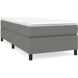 vidaXL Box spring posteljni okvir temno siv 90x200 cm blago, (20792091) Cene
