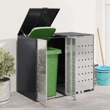 vidaXL Shranjevanje kolesnega zaboja za 3 zaboje Antracit | Shoptok.si