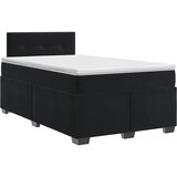  Boxspring krevet s madracem Crna 120 x 190 cm Baršun | shoptok.hr