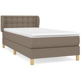  Krevet s oprugama i madracem smeđesivi 100 x 200 cm od tkanine | shoptok.hr