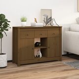 The Living Store Komoda medeno rjava 100x35x74,5 cm trdna borovina - Komoda, (21661784) Cene