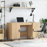 vidaXL Pisalna miza sonoma hrast 140x50x75 cm inženirski les Cene