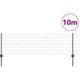 Euro ograda s postom 10 x 0,6 m Čelik premazan PVC-om Siva | shoptok.hr
