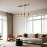 Opviq afra 4 Lü Sıralı eskitme bal Camlı Sarkıt ambergold chandelier Cene