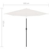  Senčnik z aluminijastim drogom 300x155 cm peščen, (20610736) | Shoptok.si