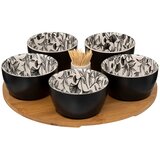 Secret De Gourment Set za predjelo, Keramika-bambus, Crno-bijela Cijene