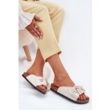 Boto Women's sandals on cork sole with bow beige Seressa | Shoptok.si