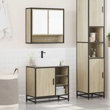  2-dijelni set kupaonskog namještaja boja hrasta sonome drveni | shoptok.hr