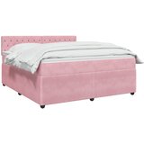  Boxspring krevet s madracem Ružičasta 140 x 200 cm Baršun | shoptok.hr