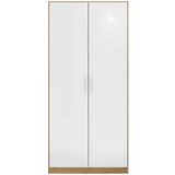 Rauch Möbel omara s klasičnimi vrati, hrast artisan, bela, visoki sijaj | Shoptok.si
