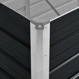 vidaXL Povišena vrtna gredica antracit 100x40x77 cm pocinčani čelik | shoptok.hr