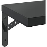  Zidne police 2 kom 75 x 23,5 cm crne nehrđajući čelik | Eponuda.com