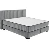 MID.YOU POSTELJA Z VZMETNICO 180 cm x 200 cm , tekstil, leseni material antracit | Shoptok.si
