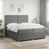  Boxspring krevet s madracem Tamnosiva 200 x 200 cm Tkanina | shoptok.hr