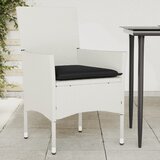  The Living Store Vrtni stoli z blazinami 2 kosa bel poli ratan - Vrtni Stol, (21455536) Cene