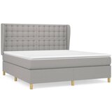The Living Store Box spring postelja z vzmetnico svetlo siva 180x200 cm blago - Box Spring Postelja, (21503655) | Shoptok.si