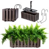 KADAX balkonski cvetlični lonec z ročaji 38x18x16,5 cm rjave barve, (5000346001) | Shoptok.si