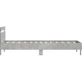  Okvir kreveta s uzglavljem siva boja betona 100x200 cm drveni | shoptok.hr