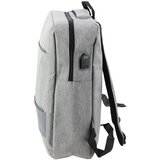  Gradski poslovni ruksak s USB-om i srednjim pretincem, sivi, 14L 40cm | shoptok.hr