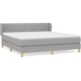  Krevet s oprugama i madracem svjetlosivi 180x200 cm od tkanine | shoptok.hr
