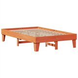 vidaXL Posteljni okvir brez vzmetnice voščeno rjav 135x190 cm borovina, (21369165) | Shoptok.si