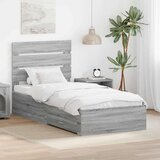 vidaXL konstrukcija postelje siva sonoma 100 x 200 cm konstruiran les, (5000113632) | Shoptok.si