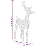  Božićni sobovi i sanjke 160 LED žarulja 130 cm akrilni | shoptok.hr