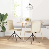  Blagovaonske stolice od tkanine 2 kom krem | shoptok.hr