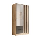 ADRK Garderobni ormar Neri 102 cm - HRAST ARTISAN-CRNA | shoptok.hr