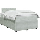  Boxspring krevet s madracem Svjetlosiva 120 x 200 cm Baršun | shoptok.hr