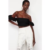 Trendyol Black Crop Woven Bustier | Shoptok.si