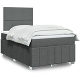 vidaXL Krevet s oprugama i madracem tamnosivi 120 x 200 cm od tkanine | shoptok.hr