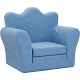 Maison Chic Raztegljiv Otroški kavč - Otroški divan - Otroški sedež moder mehak pliš, (21729657) Cene