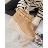 Resti Light brown women's shoes a'la snow boots with ornament Parisela | ePonuda.com