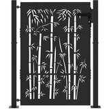  Vrtna vrata Crna 110 x 130 cm Čelik s prahom premazan | shoptok.hr
