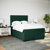  Krevet s oprugama i madracem tamnozeleni 160x200 cm baršunasti | shoptok.hr