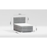 Ropez Svijetlo sivi tapecirani krevet s prostorom za odlaganje s podnicom 90x200 cm Bunny – | shoptok.hr