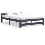  Posteljni okvir temno siv iz trdne borovine 160x200 cm | Shoptok.si