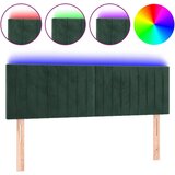 Maison Chic LED posteljno vzglavje - Vzglavna omarica temno zeleno 144x5x78/88 cm žamet, (22077107) | Shoptok.si