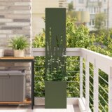 vidaXL Vrtni Sadič s Dekorativnom Pločom Maslinovo zelena 32 x 140 cm | shoptok.hr