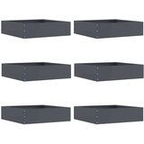 vidaXL Robovi trave 6 pcs Antracit 50 x 50 x 13 cm Jeklo | Shoptok.si