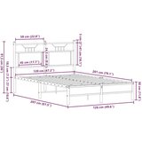 vidaXL Okvir kreveta bez madraca boja hrasta sonome 120x200 cm drveni | shoptok.hr