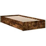 vidaXL Okvir kreveta s ladicama boja dimljenog hrasta 90x190 cm drveni | shoptok.hr