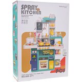 Otroška kuhinja za igro Kitchenette z zvočnimi, svetlobnimi in vodnimi učinki - 50 elementov - zelena | Shoptok.si